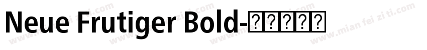 Neue Frutiger Bold字体转换